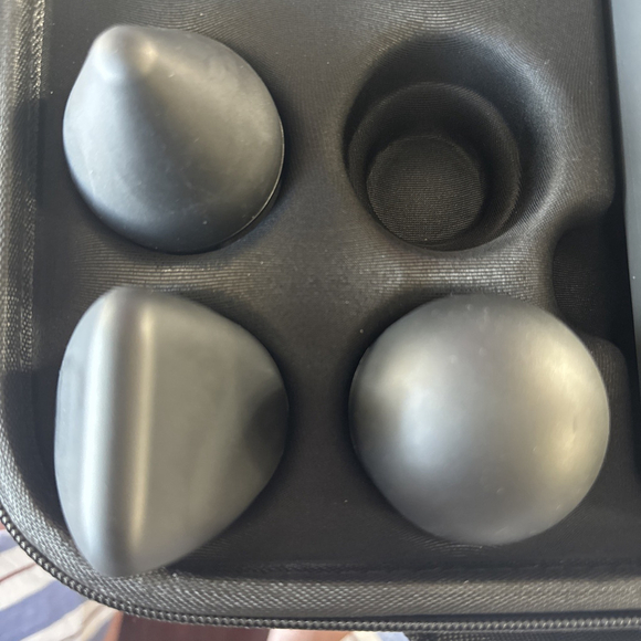 Sharper Image Powerboost Pro Hot Cold Compact Deep Tissue Massage Gun - Black - Picture 3 of 4